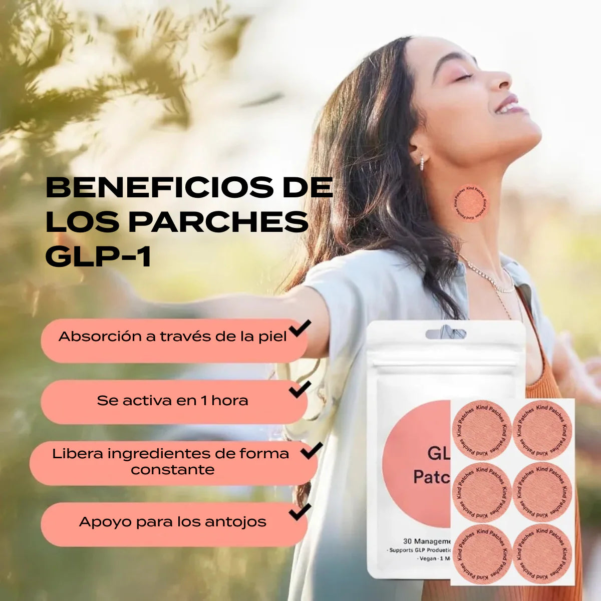 Parches Adelgazantes GLP‑1 Reduce Ansiedad y Antojos